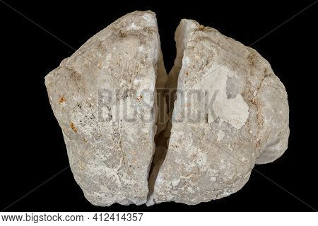 Macro Mineral Stone Quartz Geode Black Background