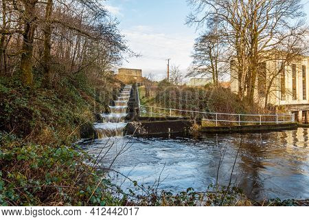 Earlstoun Salmon Ladder Or Fish Pass, At Earlstoun Power Station And Dam, On The Water Of Ken, Gallo