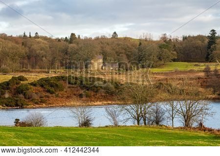 Remains Of Earlstoun Castle Over Looking Earlstoun Loch, St. John's Town Of Dalry, Dumfries And Gall