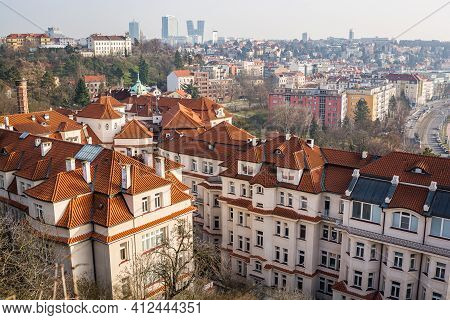 Prague, Czech Republic - February 24, 2021. The Institute For The Care Of Mother And Child (ustav Pr