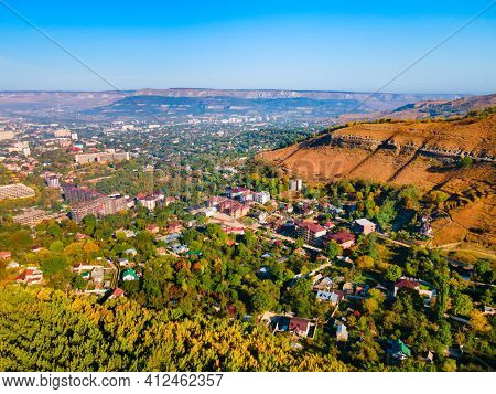 Kislovodsk City Aerial Panoramic View. Kislovodsk Is A Spa City In Caucasian Mineral Waters Region, 