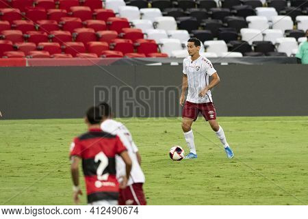 Rio, Brazil - March 14, 2021: Paulo Henrique Ganso Player In Match Between Flamengo V Fluminense By 