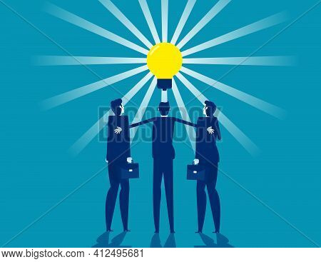 Cooperation To Create New Things Make The Light Bulb Brighter