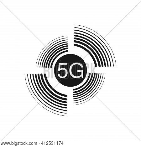 Vector Icon Of 5g Technology. A New Generation Mobile Network
