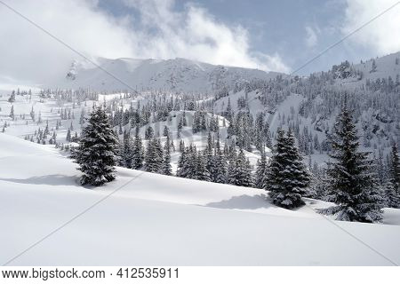 Winter in Godeanu Mountains, Carpathians, Romania, Europe