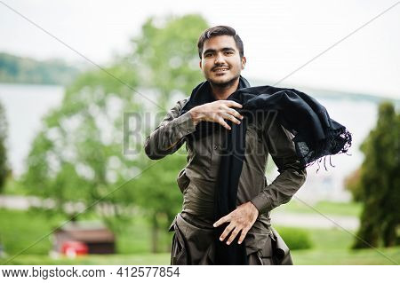Indo Pakistani Man Wear Traditional Clothes Achkan Or Sherwani.