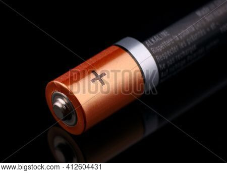 Lviv, Ukraine - March 20, 2020: Aaa Duracell Battery Black Background