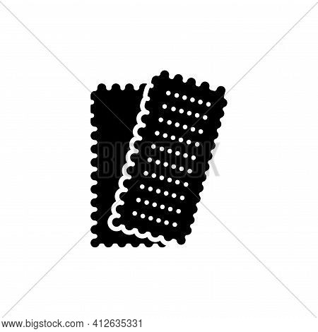 Organic Cereal Crispbread Color Line Icon. Outline Pictogram For Web Page.
