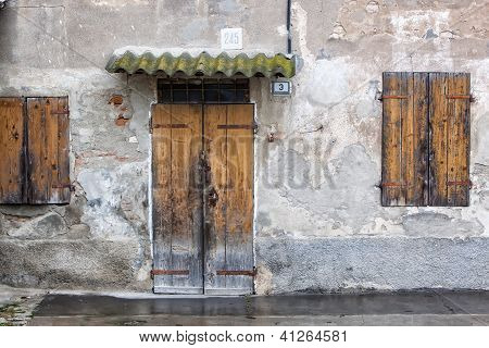 Vecchio stucco architettura casa, italiana - Emilia Romagna