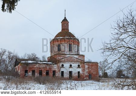 Abandoned Ancient Orthodox Church With Traces Of Destruction