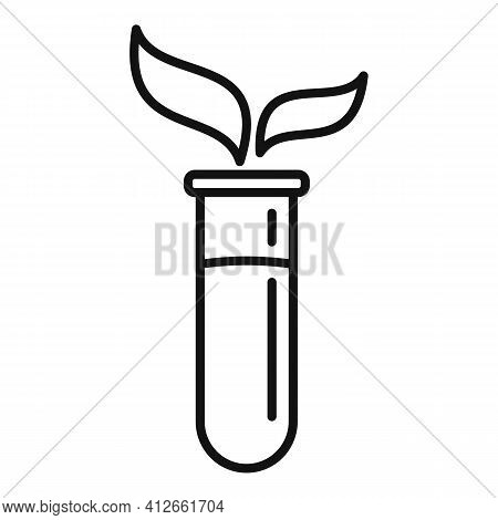 Agronomist Test Tube Icon. Outline Agronomist Test Tube Vector Icon For Web Design Isolated On White