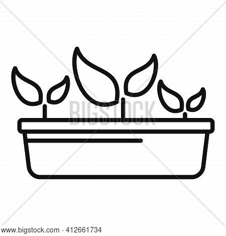 Agronomist Ground Box Icon. Outline Agronomist Ground Box Vector Icon For Web Design Isolated On Whi