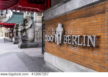 Berlin Zoo In The City Center Of Berlin - Berlin, Germany - March 11, 2021