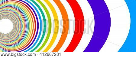 Colorful Rainbow Abstract Vector Lines Psychedelic Optical Illusion Illustration, Surreal Op Art Lin