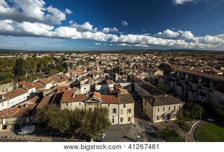 Tarascon Birdfly Aussicht von der Spitze des Schlosses
