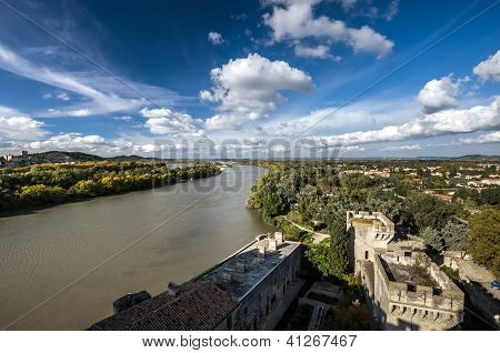 Tarascon Birdfly Aussicht von der Spitze des Schlosses