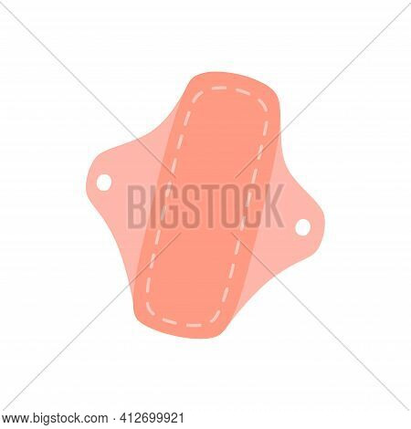 Cloth Menstrual Pad, Concept Of Natural Hygiene Products, Zero Waste . Modern Vector Illustration, H