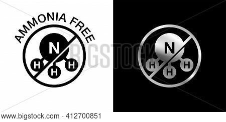 Ammonia Free Colour Icon - For Non-ammonia Hair Dye. Vector Emblem