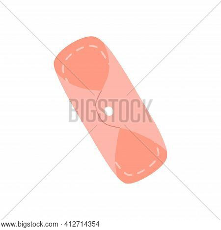 Cloth Menstrual Pad, The Concept Of Ecology, Zero Waste, Natural Hygiene Products. Modern Vector Ill