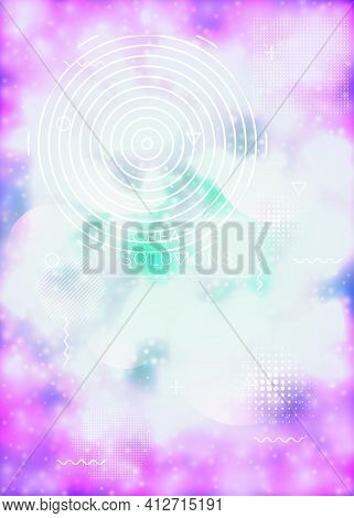 Luminous Background With Liquid Neon Shapes. Purple Fluid. Fluor