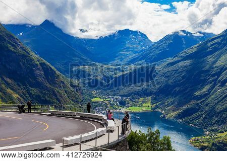 Geiranger At Geirangerfjord, Norway