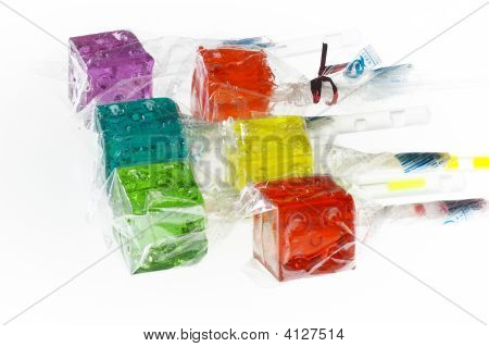 Colorfull dadi lecca-lecca