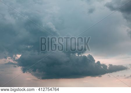 Grey Tail Cloud . Cumulonimbus Cauda Clouds . Fantastic Cloudscape