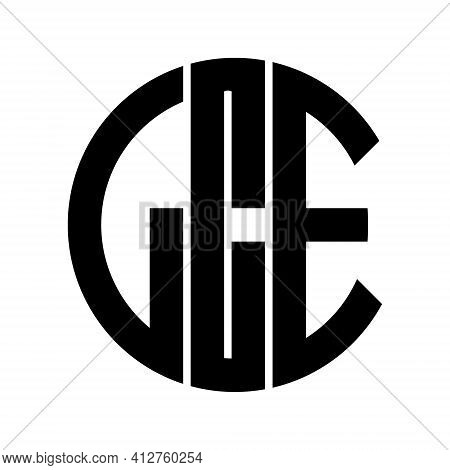 Gce, Three Initial Letter Rounded Monogram Rounded Logo Design
