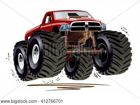 Cartoon Monster Truck. Available Eps-10 Separated By Groups And Layers With Transparency Effects For