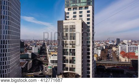Famous Waldorf Astoria Hotel Berlin - Berlin, Germany - March 11, 2021