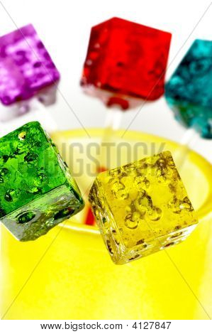 Colorfull dadi lecca-lecca