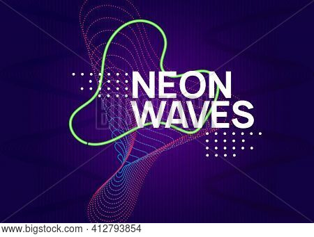 Abstract Music Flyer. Techno Dj Party. Electro Dance Event. Elec