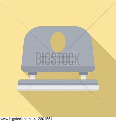 Paper Hole Puncher Icon. Flat Illustration Of Paper Hole Puncher Vector Icon For Web Design