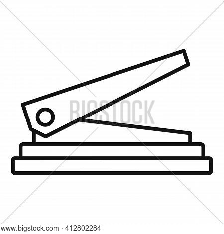 Puncher Device Icon. Outline Puncher Device Vector Icon For Web Design Isolated On White Background