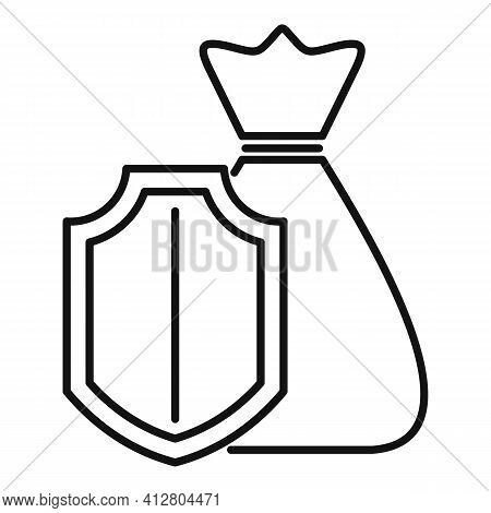 Money Insurance Icon. Outline Money Insurance Vector Icon For Web Design Isolated On White Backgroun