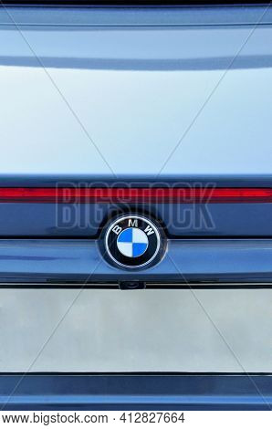 Bmw Chrome Metal Logo, Luxury Car In Istanbul City, October 06 2011 Istanbul Pendik Turkey Used Car 