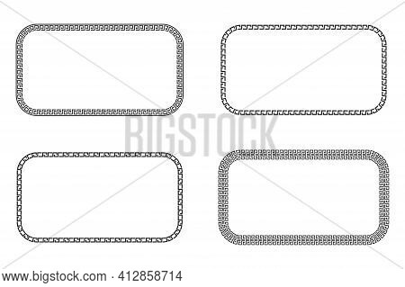 Greek Pattern For Banner Design. Vector Floral Border Design. Banner Design. Turkish Ornament. Stock
