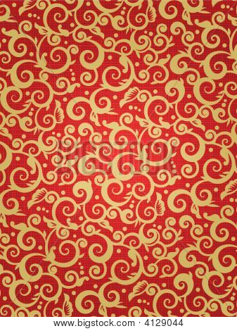 赤や金色の華やかな背景