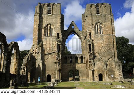 Elgin (scotland), Uk - August 01, 2018: Ruins Of Elgin Cathedral, Elgin, Moray, Grampian, Scotland, 