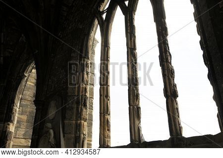 Elgin (scotland), Uk - August 01, 2018: Ruins Of Elgin Cathedral, Elgin, Moray, Grampian, Scotland, 