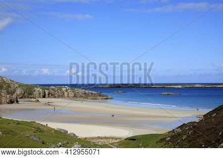 Durness -  (scotland), Uk - August 11, 2018: The Beaches At Durness Peninsula, Scotland, Highlands, 