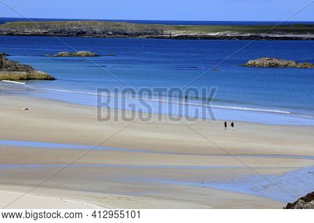 Durness -  (scotland), Uk - August 11, 2018: The Beaches At Durness Peninsula, Scotland, Highlands, 