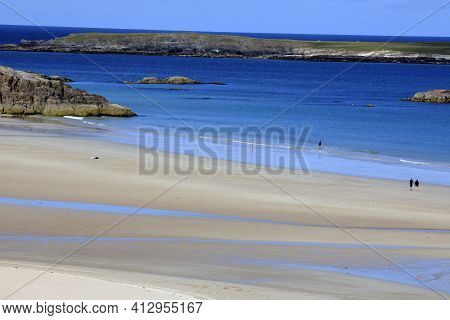 Durness -  (scotland), Uk - August 11, 2018: The Beaches At Durness Peninsula, Scotland, Highlands, 