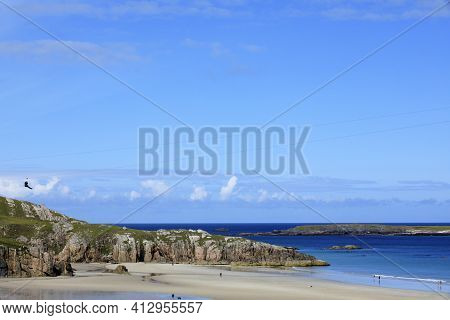 Durness -  (scotland), Uk - August 11, 2018: The Beaches At Durness Peninsula, Scotland, Highlands, 