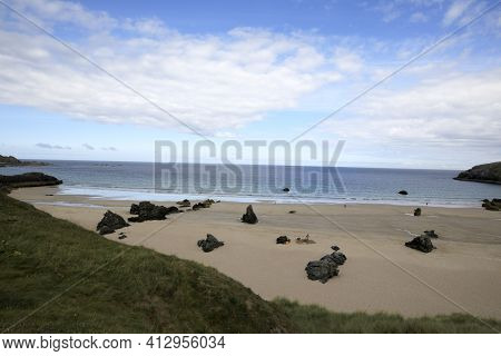 Durness -  (scotland), Uk - August 11, 2018: The Beaches At Durness Peninsula, Scotland, Highlands, 