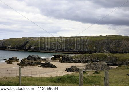 Durness -  (scotland), Uk - August 11, 2018: The Beaches At Durness Peninsula, Scotland, Highlands, 