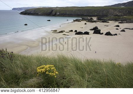 Durness -  (scotland), Uk - August 11, 2018: The Beaches At Durness Peninsula, Scotland, Highlands, 