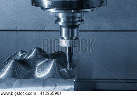The Cnc Milling Machine Rough Cutting  The Injection Mold Parts By Indexable  Endmill Tools. The Mol