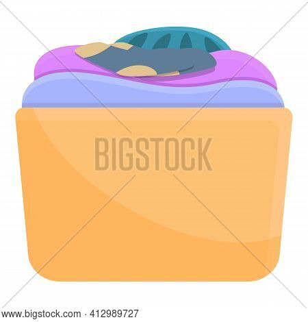 Second Hand Clothes Box Icon. Cartoon Of Second Hand Clothes Box Vector Icon For Web Design Isolated