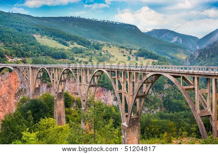 Bridge Durdevica And View Tara River Gorge